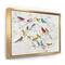 Designart - Multi-Color Bird on Tree - Modern Farmhouse Canvas in Gold Frame
